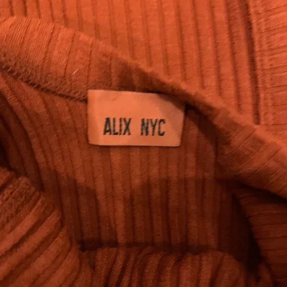 ALIX NYC Palma ribbed tank dress in rust - Picture 6 of 6